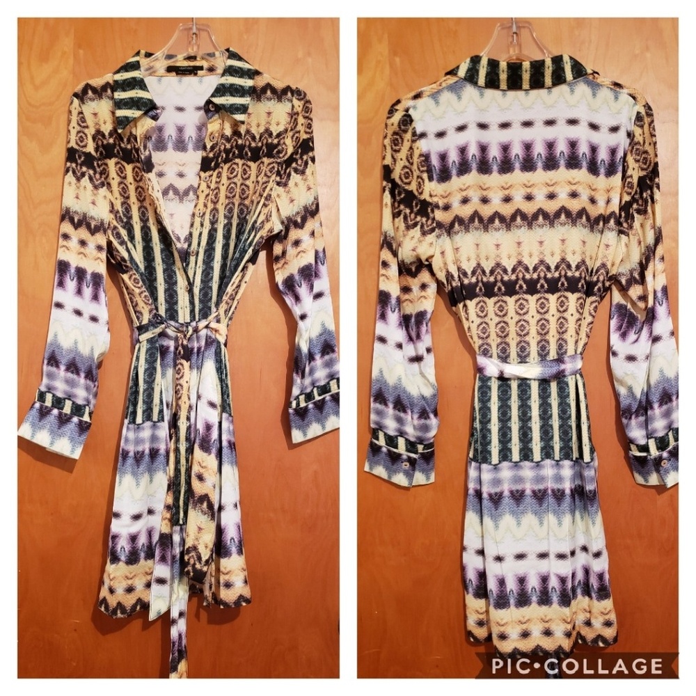 Printed shirtdress